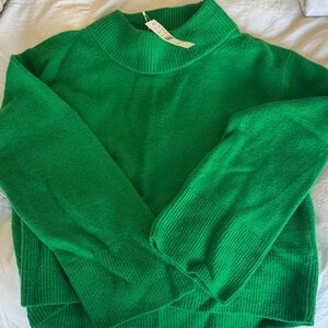 J. Crew Green Mockneck Sweater - Same Day or Next Day shipping!